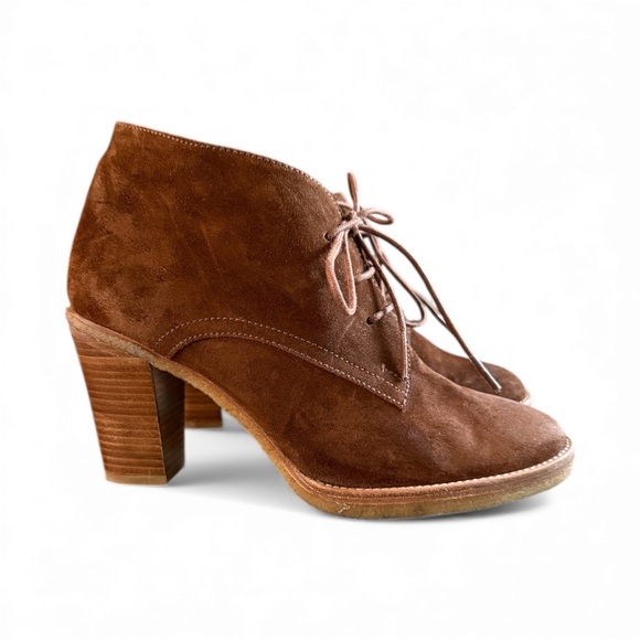 Ralph Lauren Purple Label Brown Suede Ankle Boots - Picture 3 of 13
